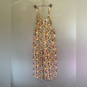 LUCY & YAK paisley print JENNY wide leg overalls dungarees uk 4